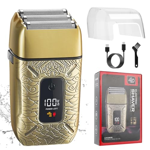 Dumite Electric Shavers for Men,Waterproof Powerful Motor Electric Razor,Head Shavers for Bald Men,Triple Foil Beard Trimmer,Barber Supplies LED Displays & USB Charging Shaver, Gifts - Image 1