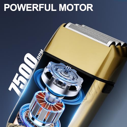 Dumite Electric Shavers for Men,Waterproof Powerful Motor Electric Razor,Head Shavers for Bald Men,Triple Foil Beard Trimmer,Barber Supplies LED Displays & USB Charging Shaver, Gifts - Image 5