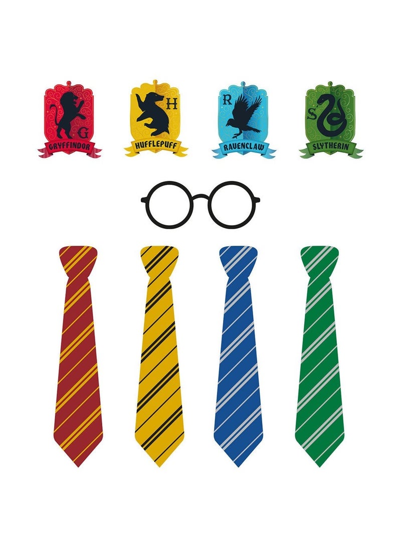 مجموعة من 24 قطعة من دعامات صور هاري بوتر هوجورتس المصنوعة من الورق المقوى والخشب