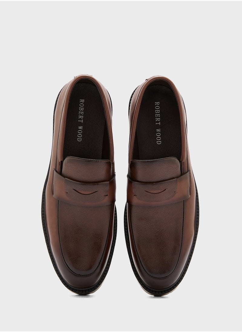 Robert Wood Texture Detail Formal Slip Ons  - Image 4