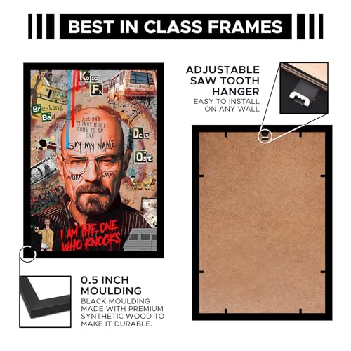 CodersParadise Wooden Heisenberg Wall Poster Frame – 8×12" (A4 Size) Premium Hanging Art Frame | Stylish Wall Decor for Bedroom, Living Room & Home Aesthetic - Image 2