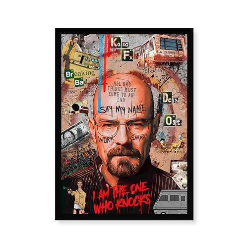 CodersParadise Wooden Heisenberg Wall Poster Frame – 8×12" (A4 Size) Premium Hanging Art Frame | Stylish Wall Decor for Bedroom, Living Room & Home Aesthetic - Image 1