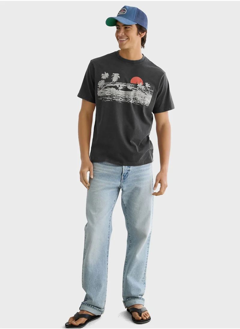 American Eagle Graphic Crew Neck T-Shirt