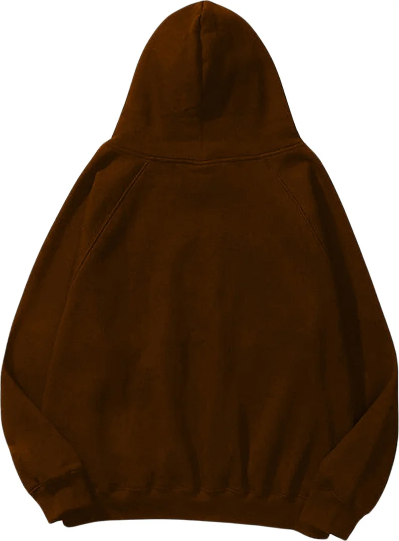DogFish Women, Men's Sweatshirt Oversize Little Bro Saurus Printed Thick Brown Lover Sweatshirt