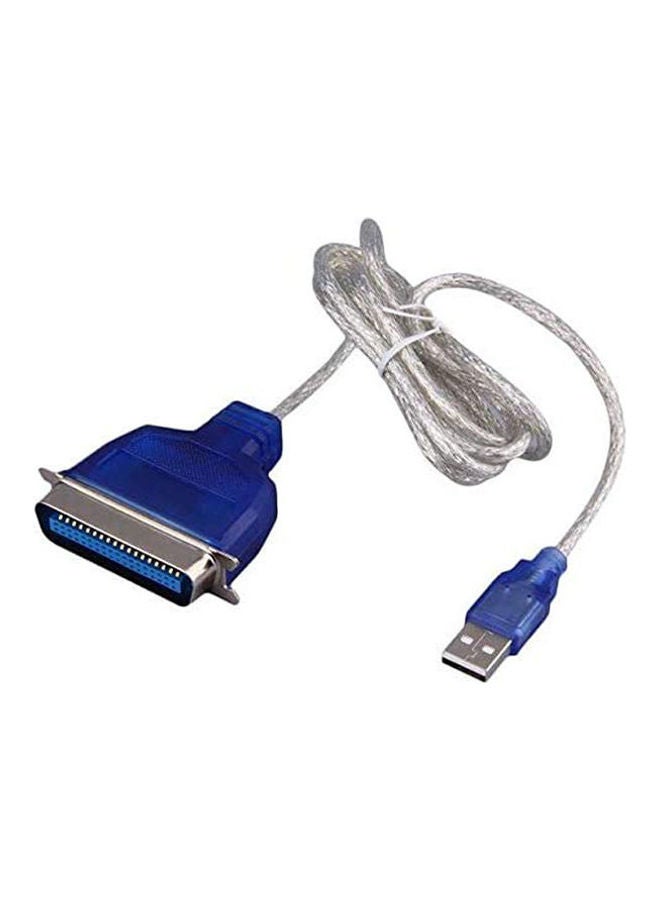 كابل محول بمنفذ USB إلى منفذ IEEE 1284 ب36 دبوسا بطول 1.5 متر أزرق