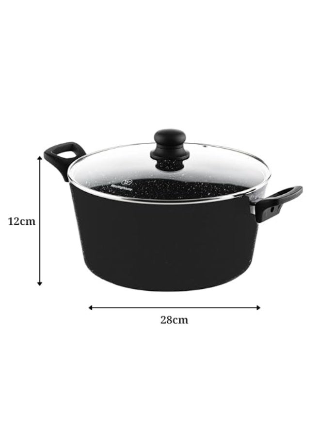 Westinghouse طاجن ويستينغهاوس الأمريكية مع غطاء 24 سم - أواني طهي غير لاصقة من الألمنيوم المصبوب - خفيفة الوزن لطهي سهل، طلاء كوانتانيم المقاوم للخدش لطهي صحي، آمنة للاستخدام في الفرن - Image 3