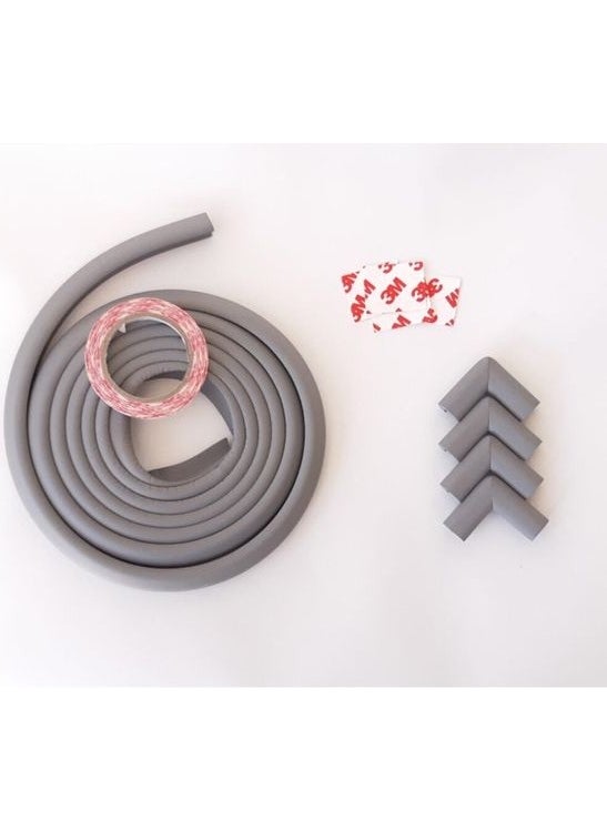 Agubugu Baby - Slim (Thin) Rubber Edge + Corner Protector Set Gray  - Image 2