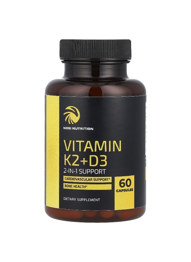 Nobi Nutrition Nobi Nutrition, Vitamin K2 + D3, 60 Capsules  - Image 1