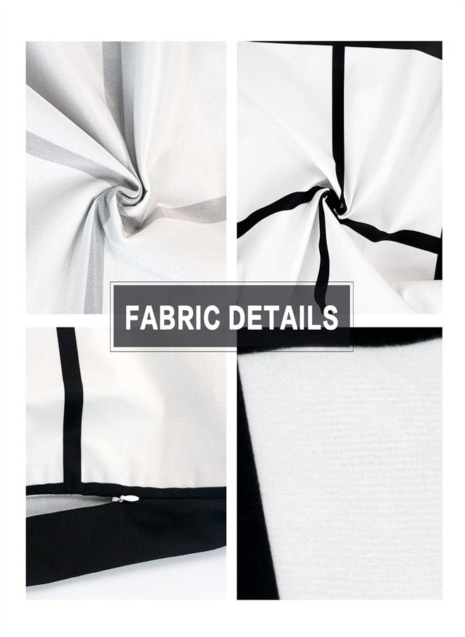 Excefore - 4 Pcs Sublimation Blank Lattice Pillow Cases, Sofa Throw Cushion Pillow Covers for Photo DIY Heat Tranfer, 15.7 x 15.7 Inch Picture Printing Couch Pillowcases with Invisible Zippers, No Pillow - Image 1