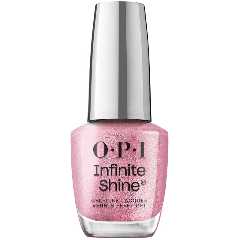 OPI Infinite Shine Shined, Sealed, Delivered | Opaque Bright Pink Shimmer Long Wear Gel Like Nail Polish | Vegan, Long Lasting, Streak Free - Image 1