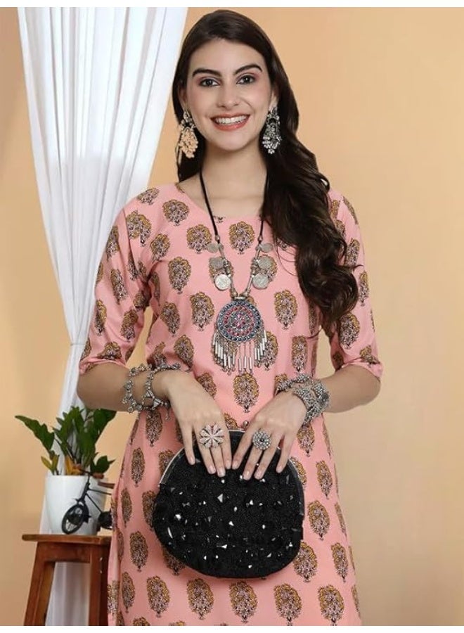 Pinkmint store Kurta for Women Fancy Printed Kurta ll Festival Wear Kurta for Women (Pack of 6 ) L - Image 3