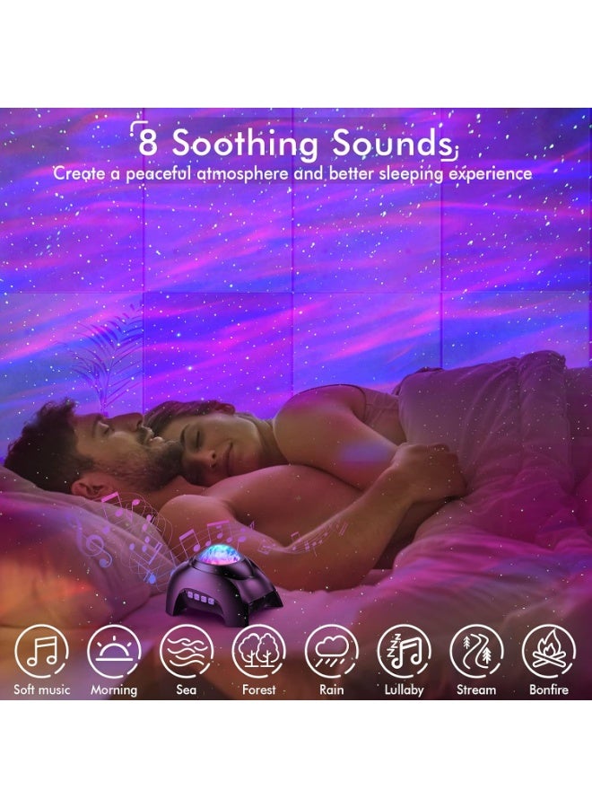 SHANMON Star Galaxy Projector with Bluetooth Speaker and White Noise - Aurora Night Light for Bedroom, Kids, Adults, Gaming Room, Home Theater, Ceiling Decor - Image 3