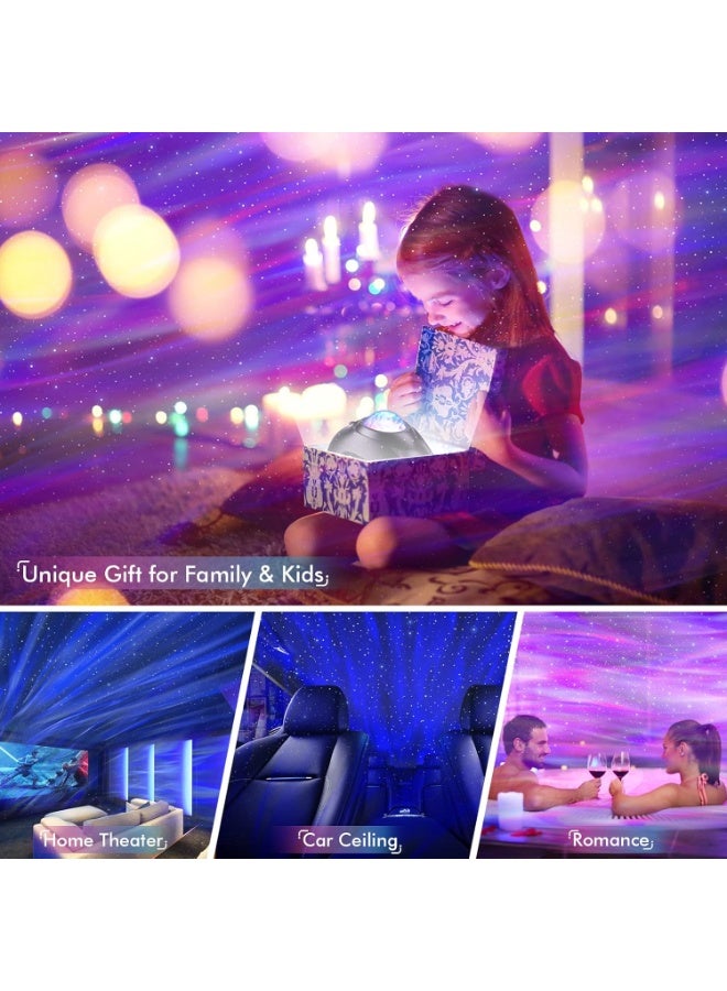 SHANMON Star Galaxy Projector with Bluetooth Speaker and White Noise - Aurora Night Light for Bedroom, Kids, Adults, Gaming Room, Home Theater, Ceiling Decor - Image 5
