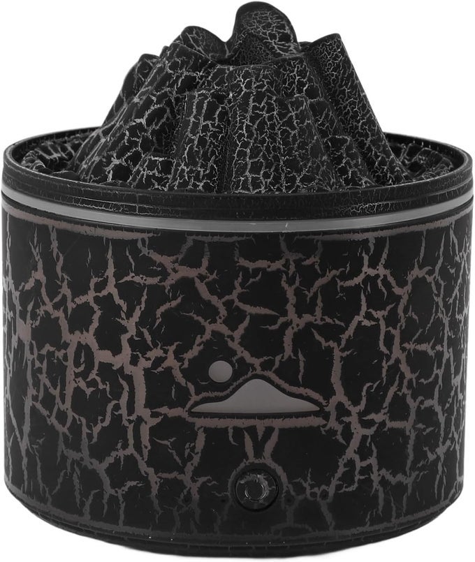 Volcano Essential Oil Diffuser, 7 Colors Night Lights Cool Mist Humidifier for Bedroom, 180ml Aroma Diffuser for Office, USB Waterless Auto Off Aromatherapy Diffuser (Black)
