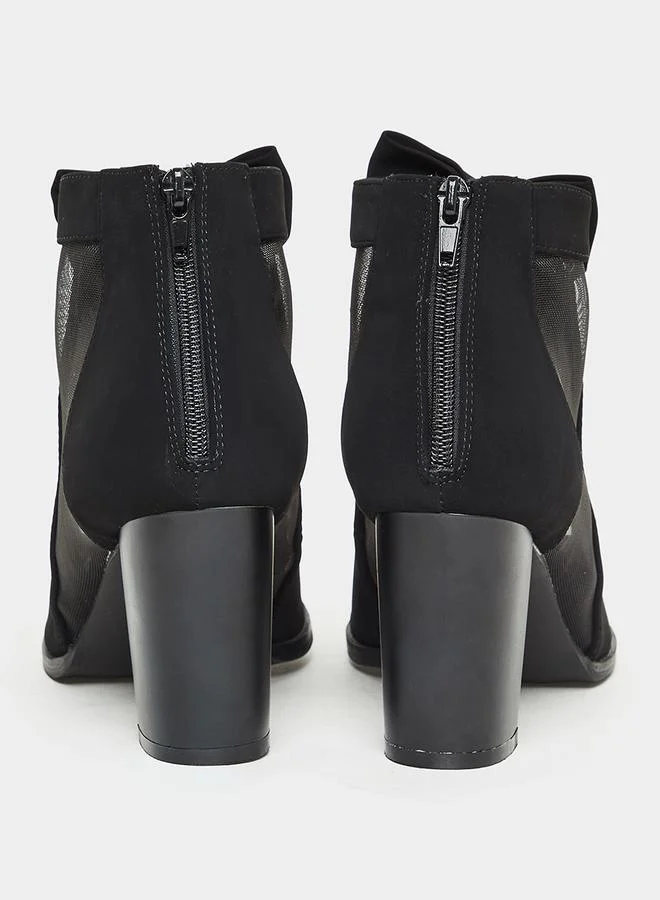 Styli Bow Embellished Block Heel Sandals