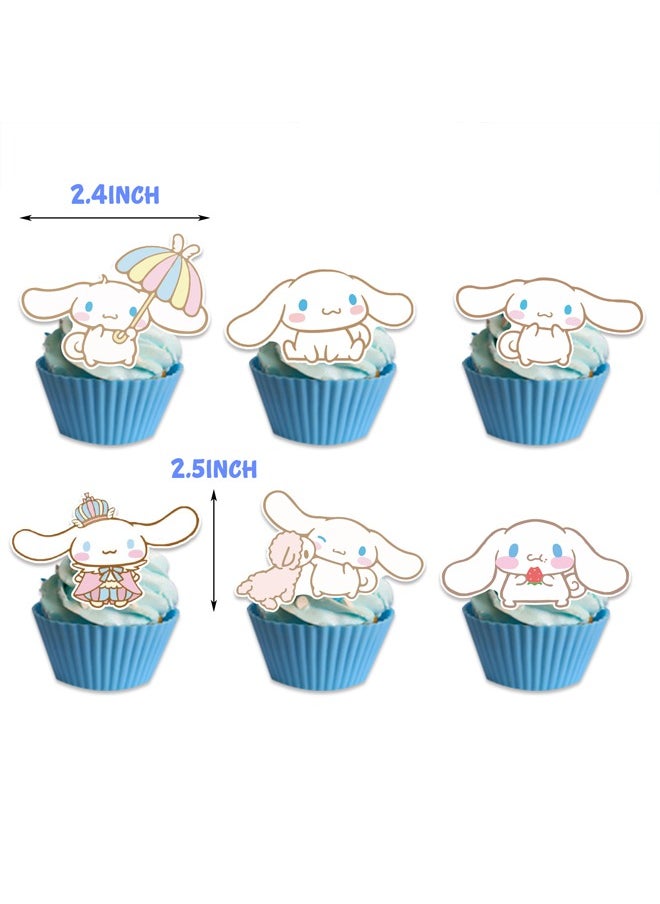 Zeemey - Cinnamoroll Theme Balloon Set with Happy Birthday Banner,Cake Topper,Hanging Spins,Perfect for Graduation Baby Shower Birthday Bachelorette Party Backdrop Decoration,Suitable for Indoor and Outdoor - Image 1