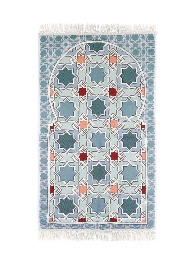 MANASEK Prayer mat padded from Manasek a popular local brand – prayer mat lined with 100% polyester with 3D embroidery with bag - Luxurious and elegant design suitable for gifting - 70X120 - Image 1