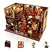 Foyucool DIY Miniature House Kit Dollhouse Kit with Light and Dust Cover Mini House Building Kits for for Adult to Building Christmas Home Decorations Gifts for Family and Friends Retro Loft - Image 3