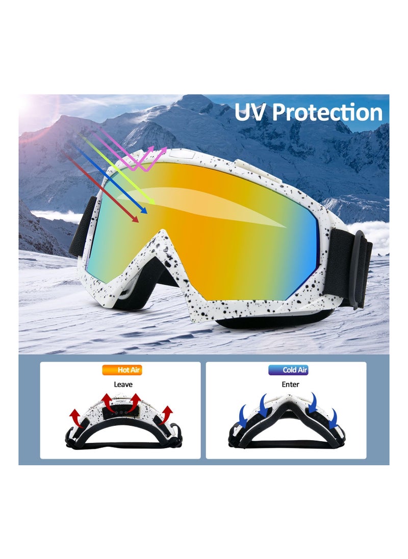 SYOSI - Motorcycle Goggle, Motocross Snowboard Ski Goggles, Dirt Bike Off-Road Protective Mtb Glasses, Cycling Otg Over Glasses for Women Men, Anti-Ultraviolet, Windproof, Anti-Fog, Eye Protection(1 Pack) - Image 1
