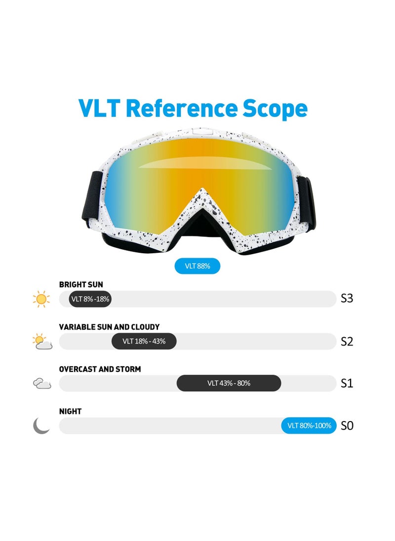SYOSI - Motorcycle Goggle, Motocross Snowboard Ski Goggles, Dirt Bike Off-Road Protective Mtb Glasses, Cycling Otg Over Glasses for Women Men, Anti-Ultraviolet, Windproof, Anti-Fog, Eye Protection(1 Pack) - Image 1