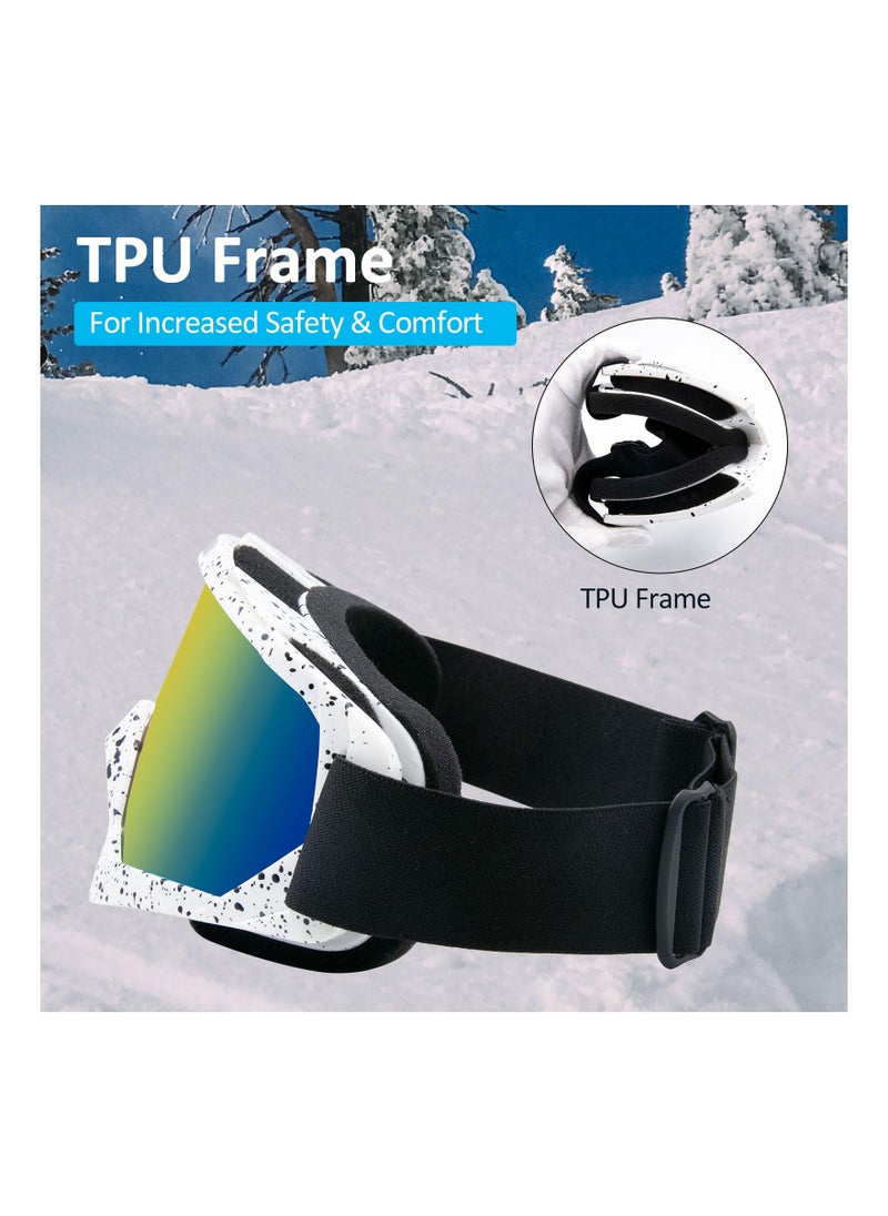 SYOSI - Motorcycle Goggle, Motocross Snowboard Ski Goggles, Dirt Bike Off-Road Protective Mtb Glasses, Cycling Otg Over Glasses for Women Men, Anti-Ultraviolet, Windproof, Anti-Fog, Eye Protection(1 Pack) - Image 1