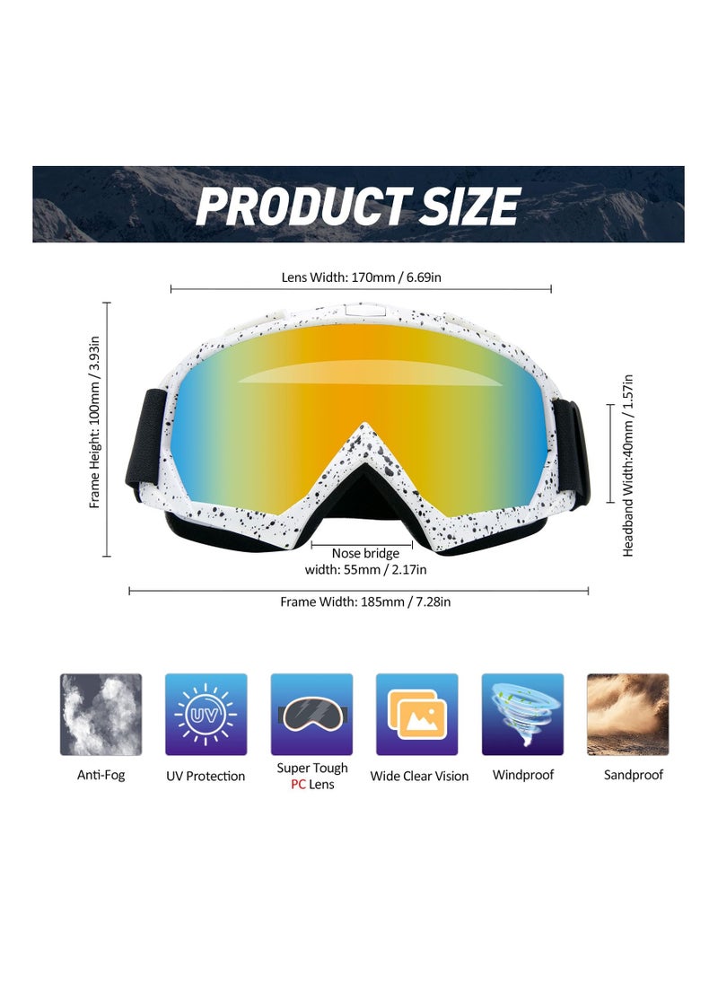 SYOSI - Motorcycle Goggle, Motocross Snowboard Ski Goggles, Dirt Bike Off-Road Protective Mtb Glasses, Cycling Otg Over Glasses for Women Men, Anti-Ultraviolet, Windproof, Anti-Fog, Eye Protection(1 Pack) - Image 1
