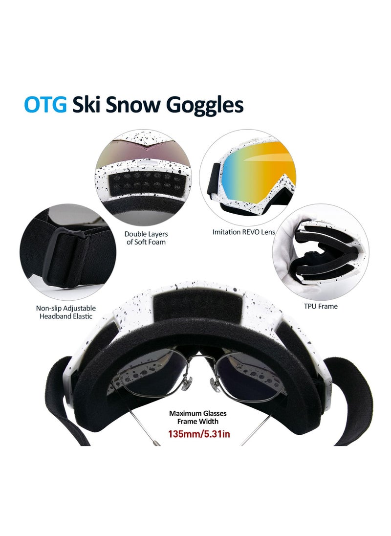 SYOSI - Motorcycle Goggle, Motocross Snowboard Ski Goggles, Dirt Bike Off-Road Protective Mtb Glasses, Cycling Otg Over Glasses for Women Men, Anti-Ultraviolet, Windproof, Anti-Fog, Eye Protection(1 Pack) - Image 1