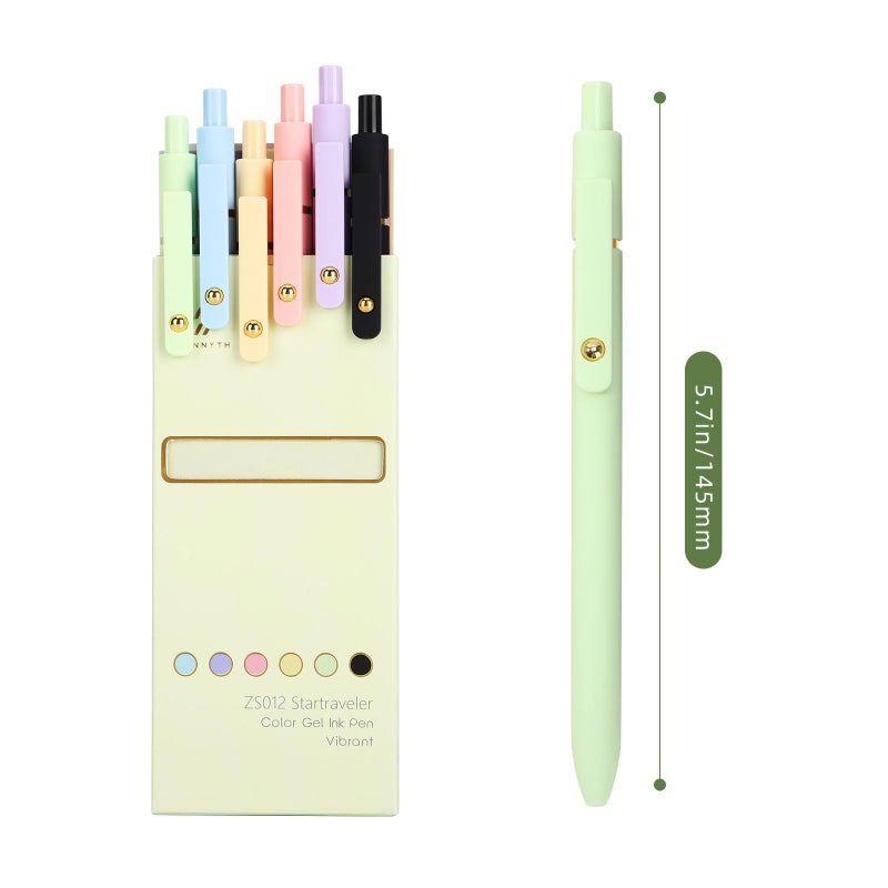 Ddaowanx Colorful Gel Pens, 0.5mm Fine Point Retractable,Colored Pens for Journaling and Sketching, Teacher Must Haves,Teacher School Supplies, Gifts for Nurse ï»¿(12Pcs-Aesthetic+Vintage Colors) - Image 2