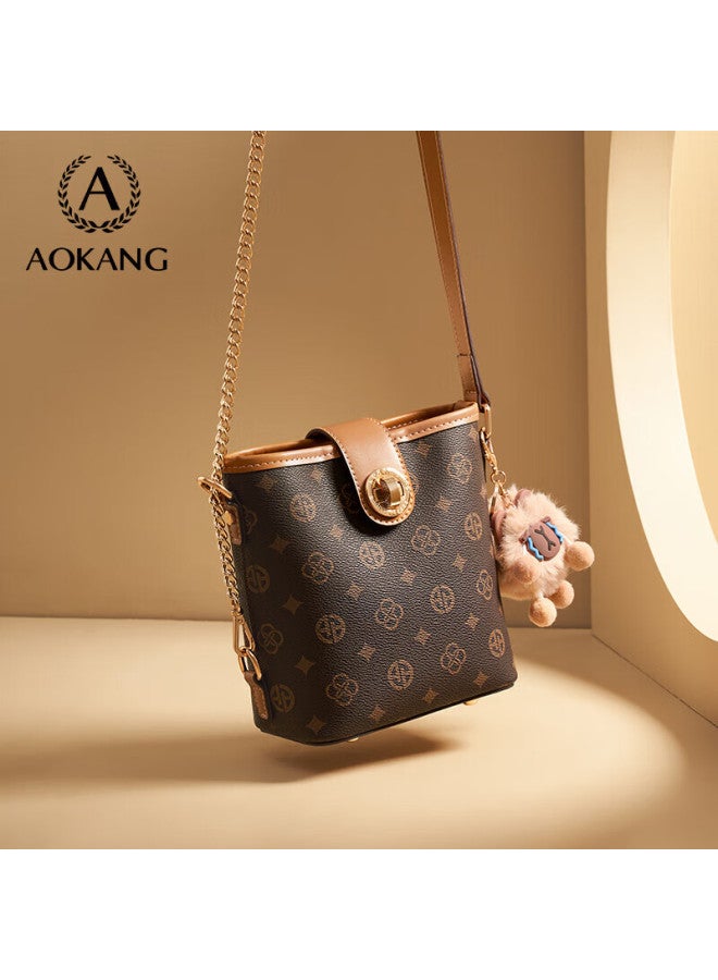 Aokang Women's Bag New Trendy Light Luxury Ladies Crossbody Shoulder Bag Large Capacity Bucket Bag Birthday Gift For Girlfriend Wife - Image 1
