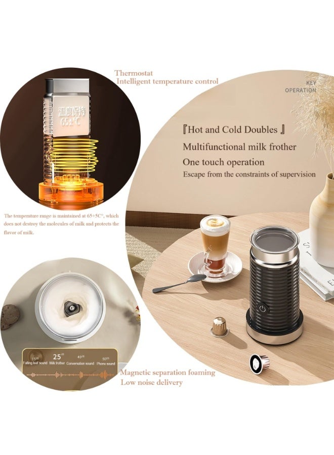 أسيف مخفوق الحليب الكهربائي، مخفوق الرغوة، خلاط الشوكولاتة، لاتيه بارد/ساخن، كابتشينو، سخان حليب أوتوماتيكي بالكامل - Image 3