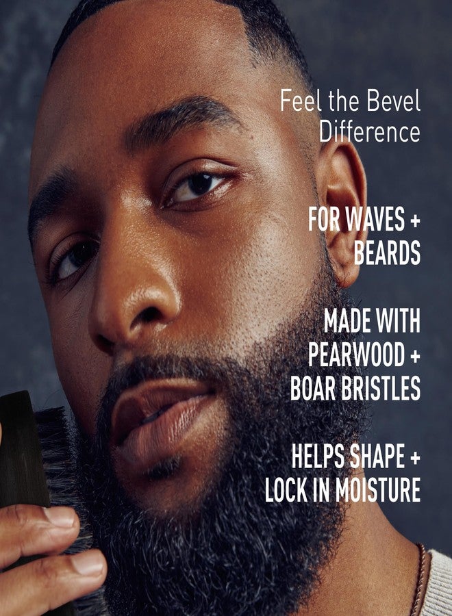 Bevel Premium 100% Boar Bristle Beard Brush & Deluxe Pearwood Comb Set for Men, Helps to Shape & Lock in Moisture, Beard Kit, Travel Essentials - Image 2