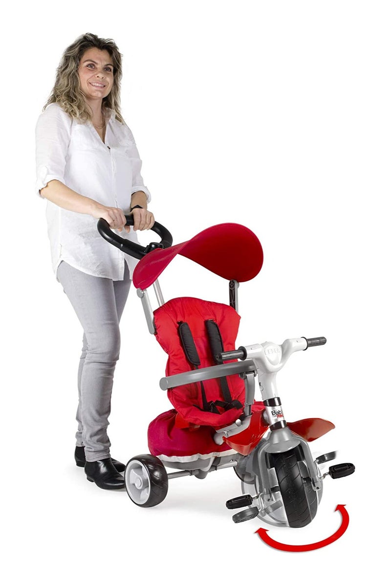 Feber Trike Baby Plus Music Prime C20 with Adjustable Push Handle, Removable Hood and Footrest | Kids from 9months to 3 Years Old | Bike for Kids | Baby Bike | Musical Tricycle | Easy to Drive - Image 3