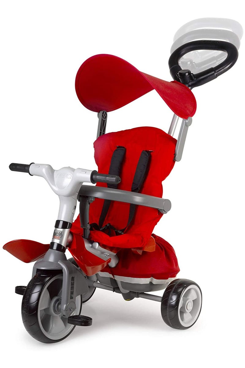 Feber Trike Baby Plus Music Prime C20 with Adjustable Push Handle, Removable Hood and Footrest | Kids from 9months to 3 Years Old | Bike for Kids | Baby Bike | Musical Tricycle | Easy to Drive - Image 1