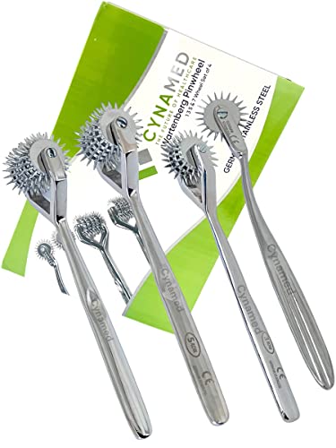 CYNAMED Premium German Wartenberg Pinwheel 1 3 5 and 7 Wheel Set of 4 - Image 4
