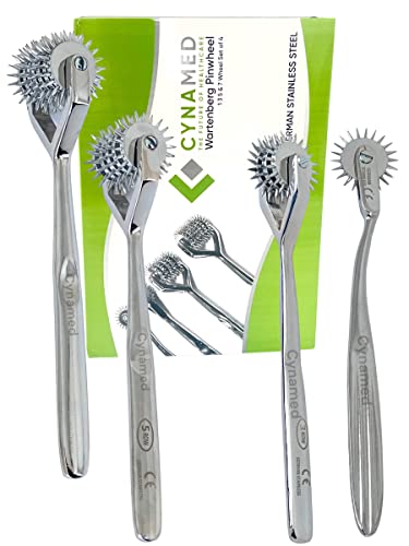 CYNAMED Premium German Wartenberg Pinwheel 1 3 5 and 7 Wheel Set of 4 - Image 2