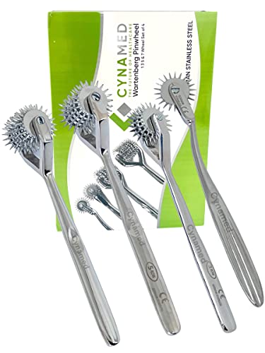 CYNAMED Premium German Wartenberg Pinwheel 1 3 5 and 7 Wheel Set of 4 - Image 3