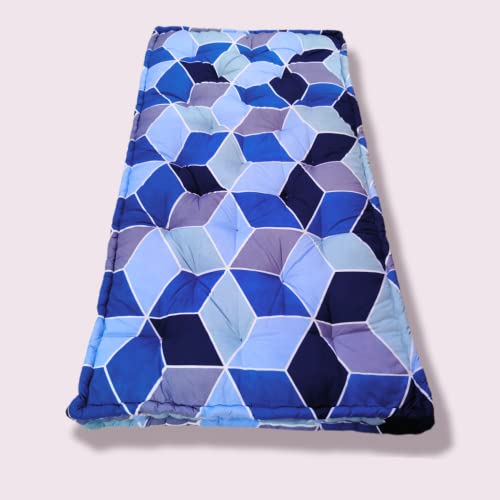 Deevine Craft Soft 5-Inch Thick Cotton Box Quilt Mattress | Medium Firm Gadda | Single Bed Mattress (3X6 ft or 72X36X5 Inches) in Shades of Blue - Image 2