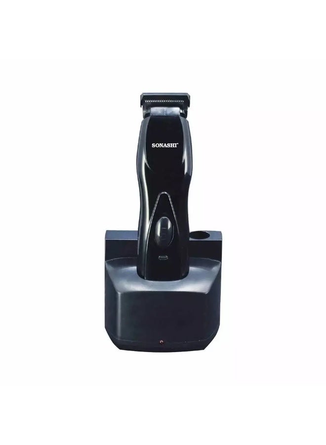 Sonashi Rechargeable Hair Clipper with Fine Blade, High Speed Motor, Plastic Comb, Continuous Working, Portable, Cordless Hair Clipper- Black Black - Image 3