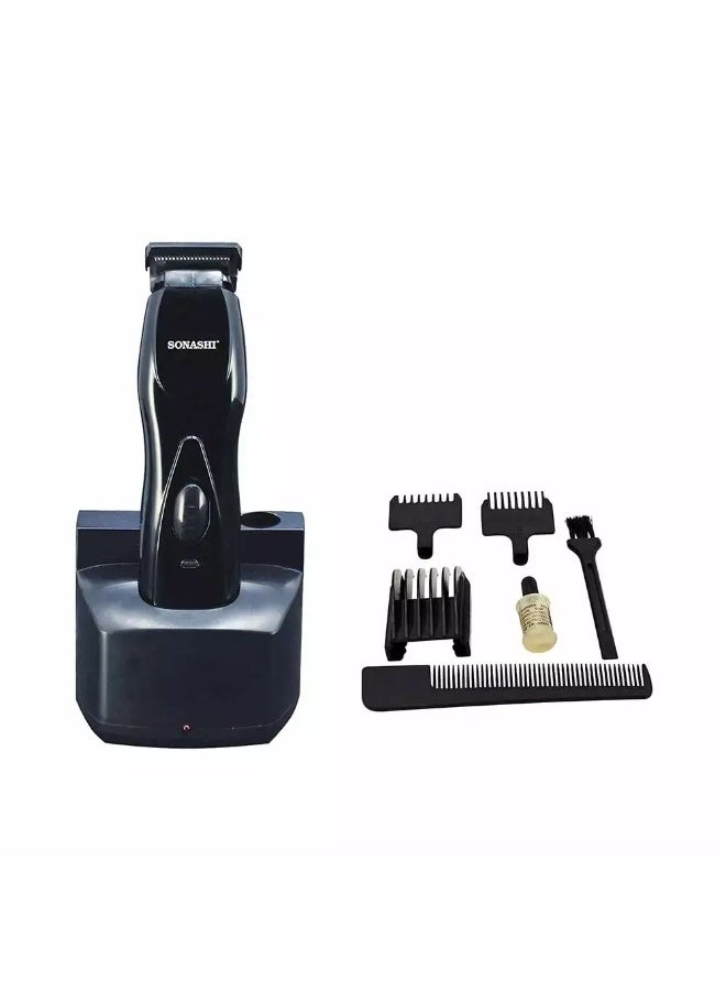 Sonashi Rechargeable Hair Clipper with Fine Blade, High Speed Motor, Plastic Comb, Continuous Working, Portable, Cordless Hair Clipper- Black Black - Image 2