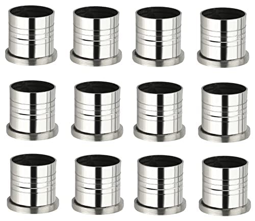 LEEZEN Architectural Hardware LEEZEN Architectural Hardware Special Heavy Wall to Wall Bracket for Stainless Steel Curtain Rod and Wardrobe Rod Steel White Silver 1Inch 6 Set 12 Pcs Modern Design - Image 1