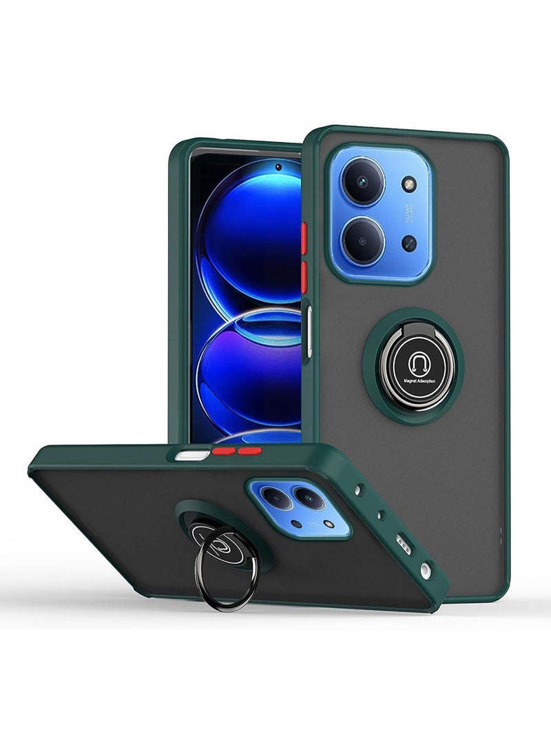 Case For Xiaomi Redmi 15C Rotational Metal Ring Grip Kickstand Cover Magnetic Car Mount Holder Case Shockproof TPU Bumper Protection Case for Redmi 15C - Image 1