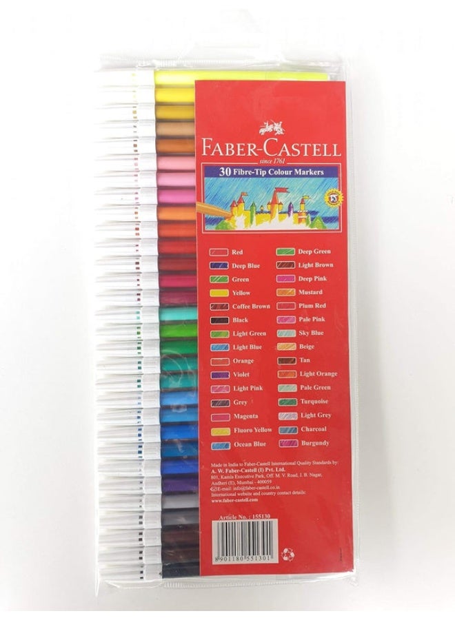 Faber-Castell Felt Color Markers-30Pcs - Image 3