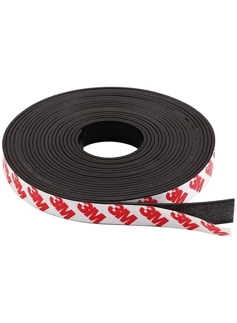 3M Magnetic Tape with Adhesive Magnet Tape Roll with Strong Adhesive Backing Perfect for DIY Art Projects whiteboards and Fridge Organization 20 mm Wide x 2 Meter Long - Image 1