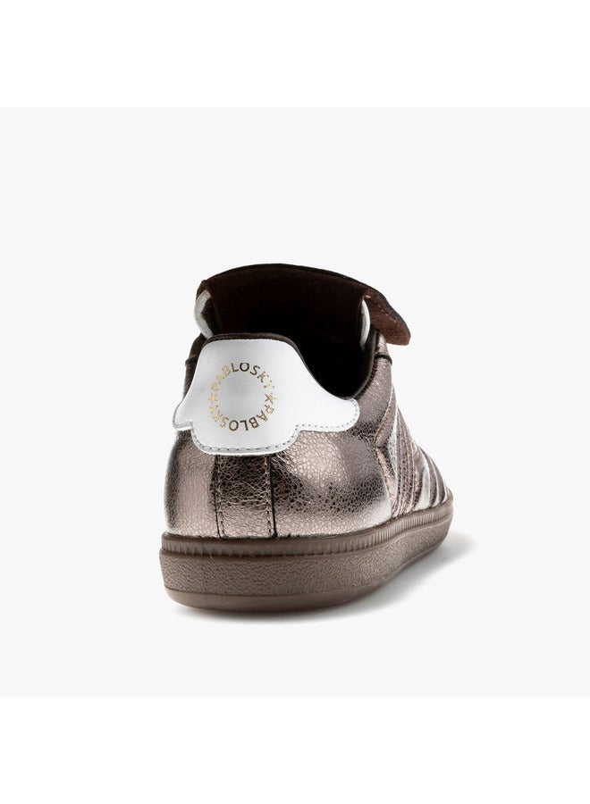 بابلوسكي حذاء رياضي معدني للبنات بإغلاق لاصق - Image 4