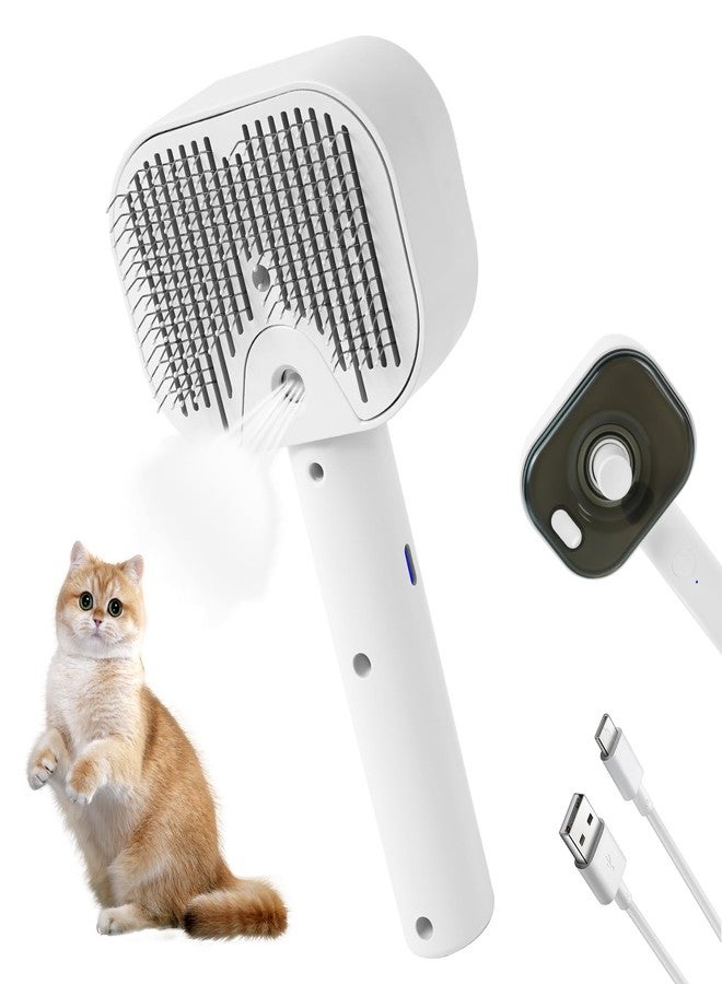 Pet Steam Brush,100 mL transparent water tank,white - Image 1