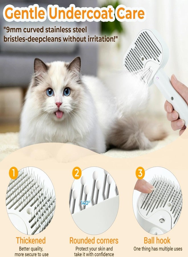 Pet Steam Brush,100 mL transparent water tank,white - Image 4
