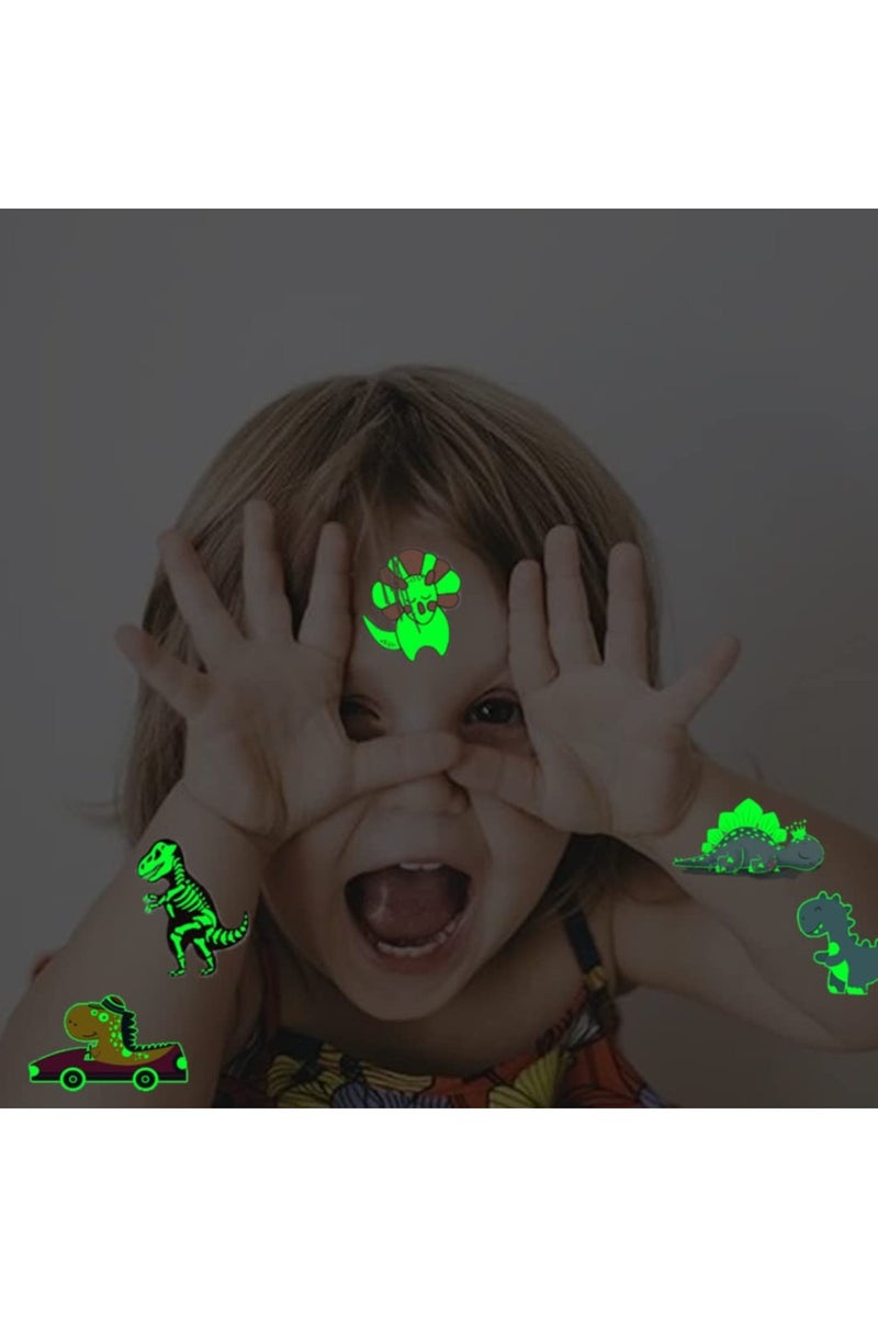 ORAINBOW Luminous Dinosaur Tattoos for Kids - 14 Sheets Glow in The Dark Dinosaur Temporary Tattoos for Boys Girls Birthday Party Favors Goodie Bag Fillers - Image 5