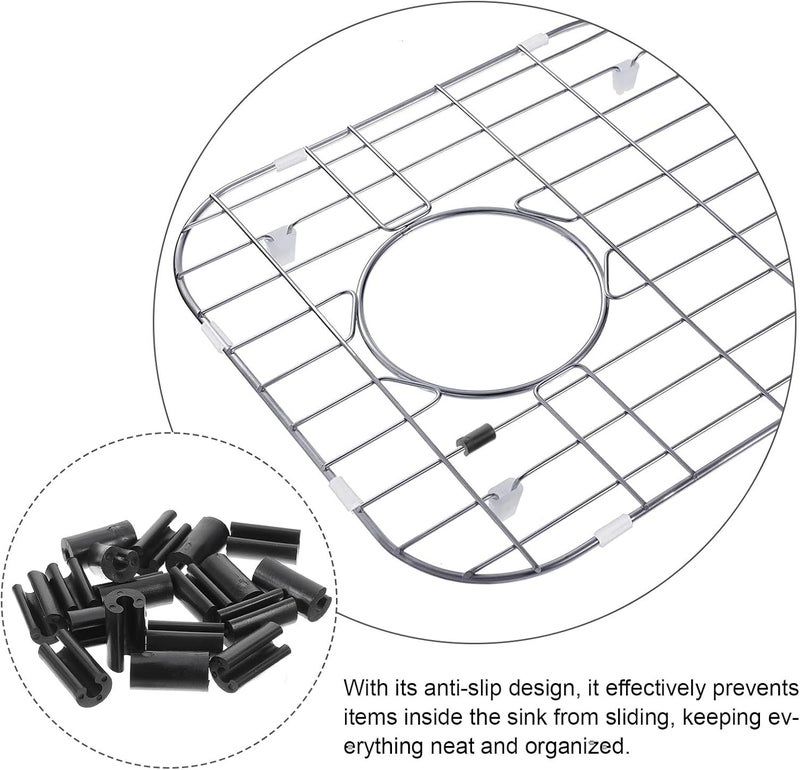 U-Shaped Rubber Feet for Sink Grid Stable Non-Slip Kitchen Sink Protectors, Protective Pads for Rack Draining Basket - Image 4