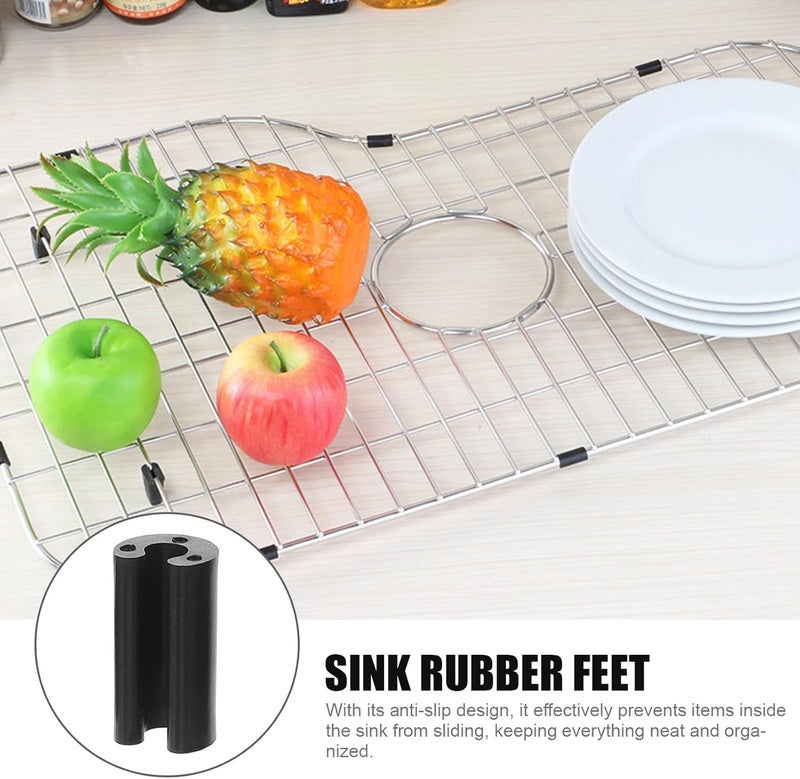 U-Shaped Rubber Feet for Sink Grid Stable Non-Slip Kitchen Sink Protectors, Protective Pads for Rack Draining Basket - Image 5