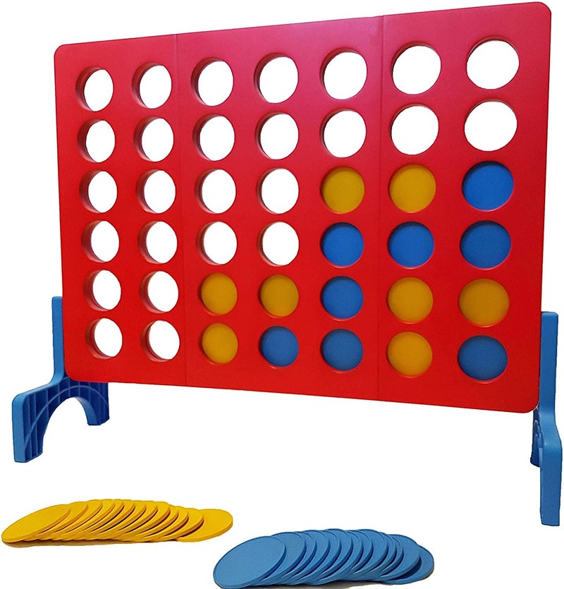 Bolaball 4 in a Row Games, 1.8 FT Jumbo 4-to-Score Indoor & Outdoor Game for Kids and Adults, Giant Family Fun Lawn & Yard Games, Perfect Strategy Game for Holiday Party & Family Gatherings - Image 1
